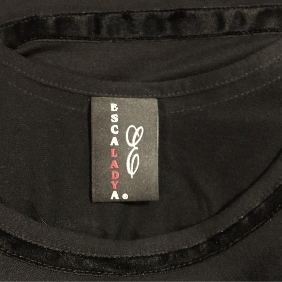 Escaladya European Black Viscose Top - Large - Picture 4 of 4